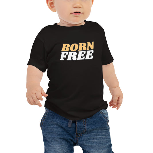 Born Free Patriotic Baby Short Sleeve T-Shirt for Boys and Girls