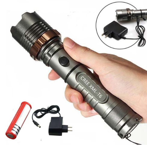 Stay Prepared and Powered Up with the T6 Zoom Rechargeable Flashlight