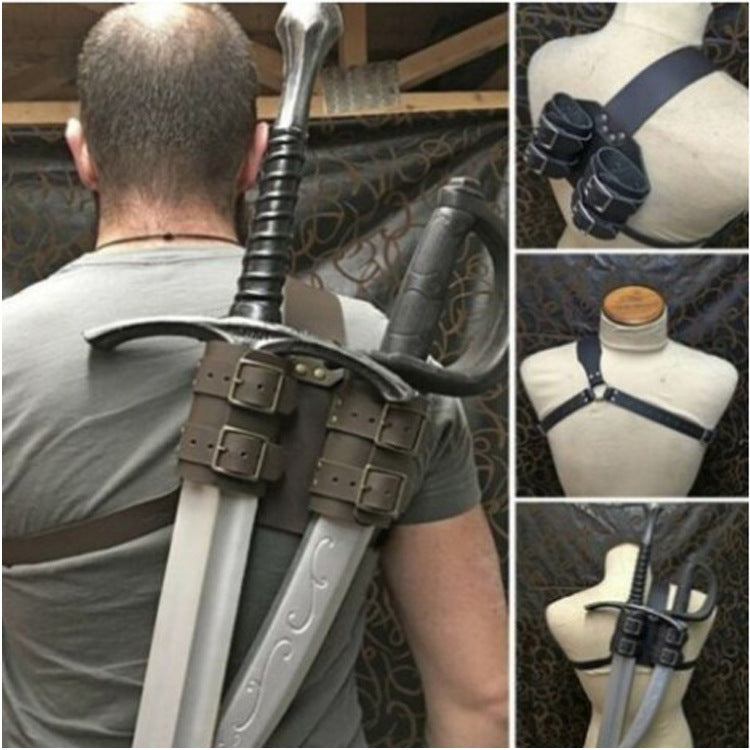 Survive the Apocalypse in Style with Our Dual Medieval Sword Scabbard